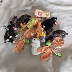 2000 Ty Beanie Babies Plush Toy Collection - Brown, Orange, Black